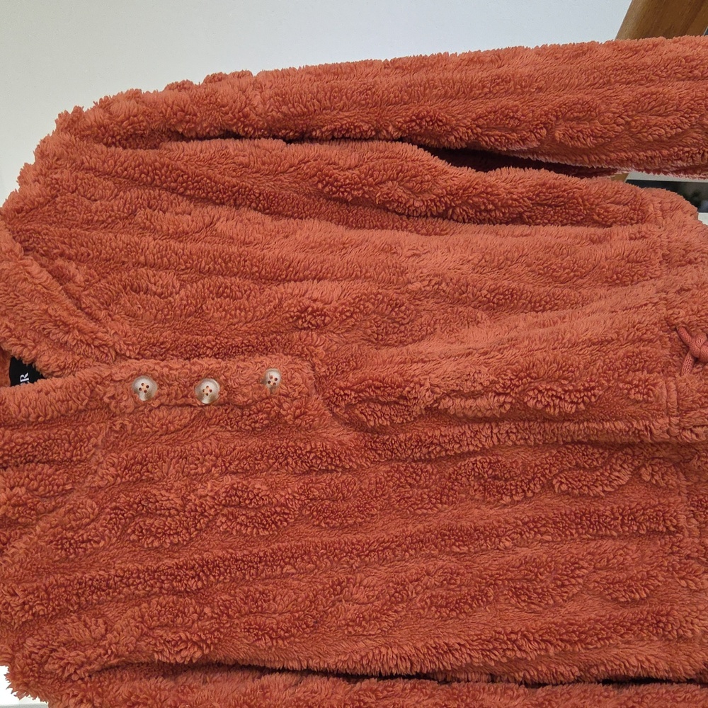 Cider Sherpa Pullover Hoodie Size Medium Cropped - Picture 3 of 11